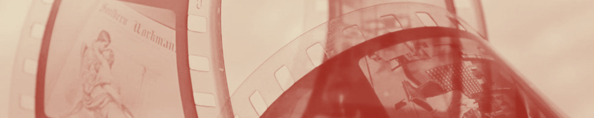 A picture of film strips, in red monochrome tone. Original source of the picture: https://pin.it/4hRZSzFm9.